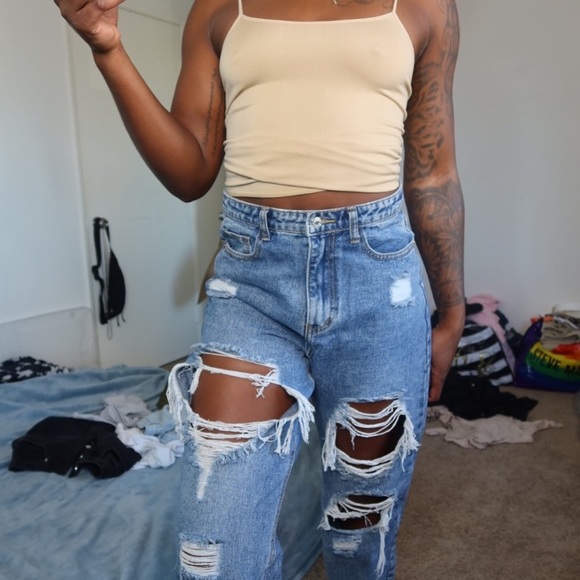 Distress denim jeans - Picture 2 of 3